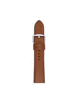Men's Estate 22mm Light Brown Leather and Silicone Watch Strap