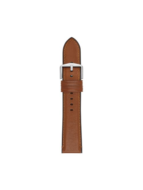 Fossil Men's Estate 22mm Light Brown Leather and Silicone Watch Strap