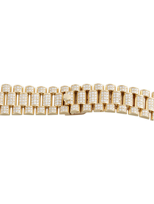 Mens 18K Yellow Gold Diamond Watch Band for Rolex Day-Date President 8.90 CT.