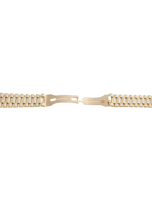 Mens 18K Yellow Gold Diamond Watch Band for Rolex Day-Date President 8.90 CT.
