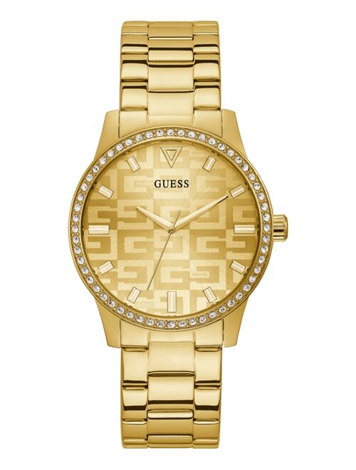 fokus alligevel Næsten Buy Guess Women's Gold-Tone Stainless Steel Glitz Bracelet Watch 40mm online  | Topofstyle