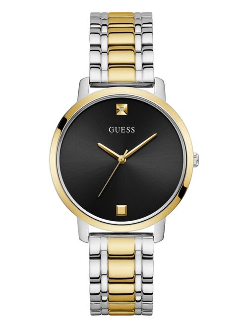 Guess Unisex Diamond-Accent Two-Tone Stainless Steel Bracelet Watch 40mm