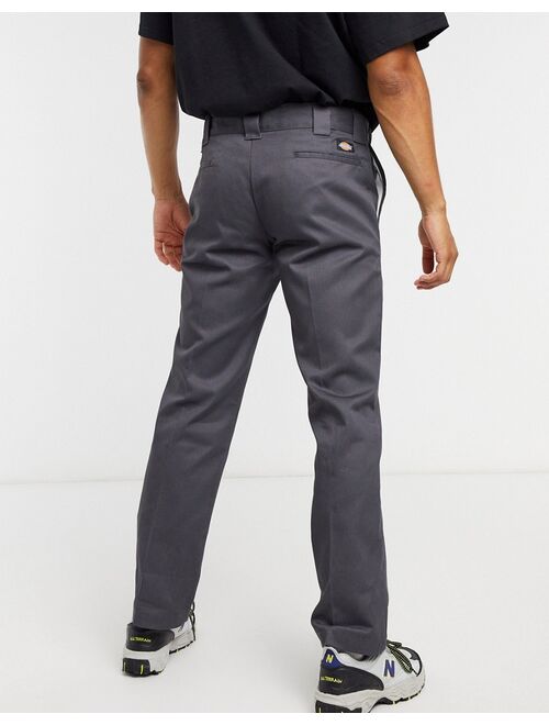Dickies 873 slim straight work pants in charcoal gray