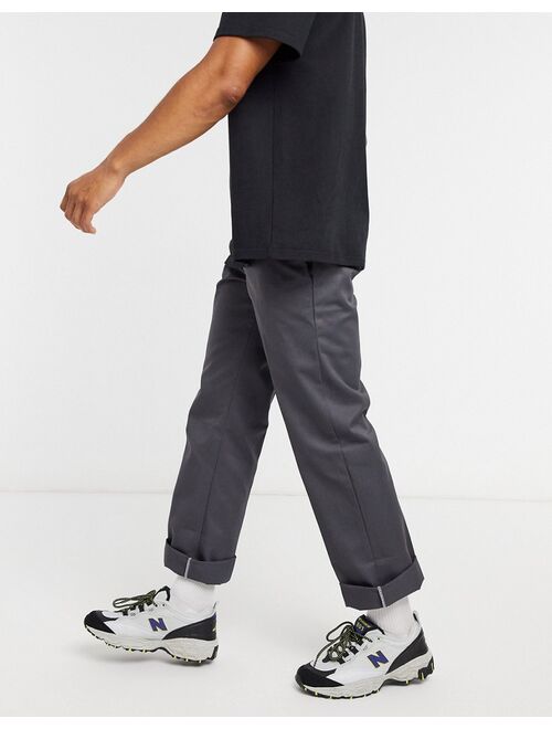 Dickies 873 slim straight work pants in charcoal gray