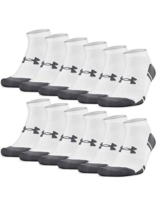 Under Armour Adult Resistor 3.0 No Show Socks, 12-Pairs