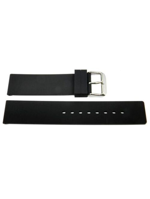 Skagen Style Interchangeable Silicone 20mm Black Replacement Watch Strap