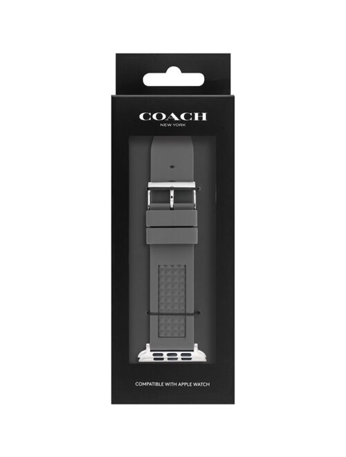 Coach Gray Rubber 42/44mm Apple Watch® Band