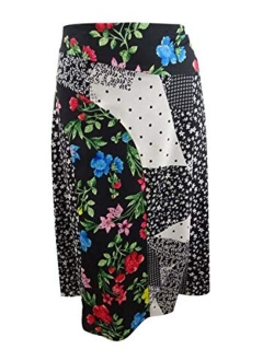 Women's Angle Hem Printed Skirt