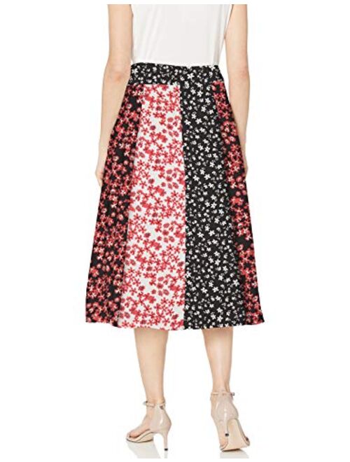 Calvin Klein Women's Angle Hem Printed Skirt