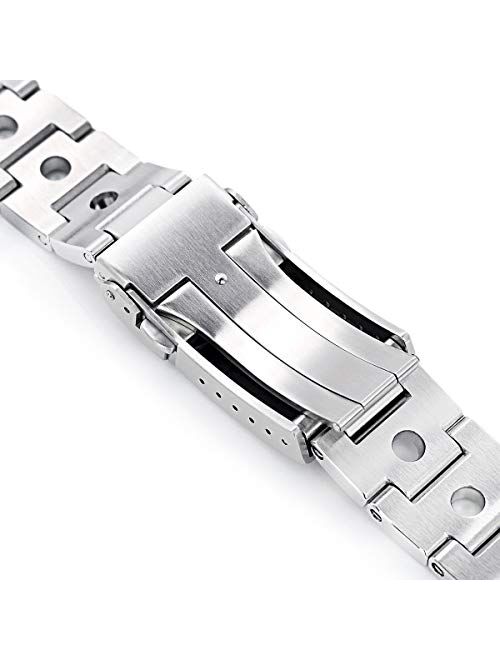 MiLTAT 22mm Watch Band for Seiko Turtle SRP773 SRPE05 SRP779 SRPA21, Rollball Screw-Link
