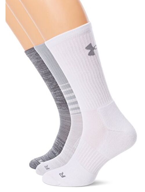 Under Armour UA Phenom Twisted Crew 3-Pack White/Assorted LG (US Men's 8-12)