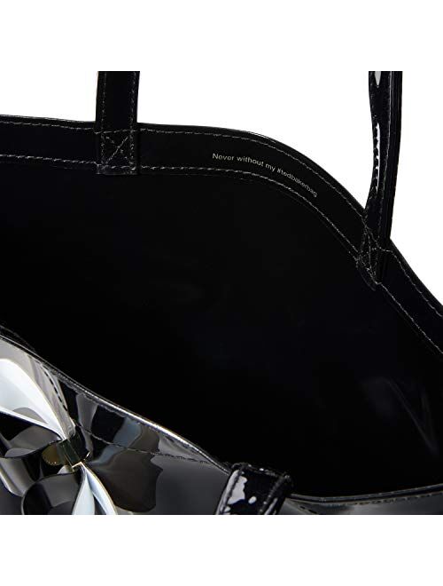 Ted Baker Black Solid Crosshatch Bow Bag