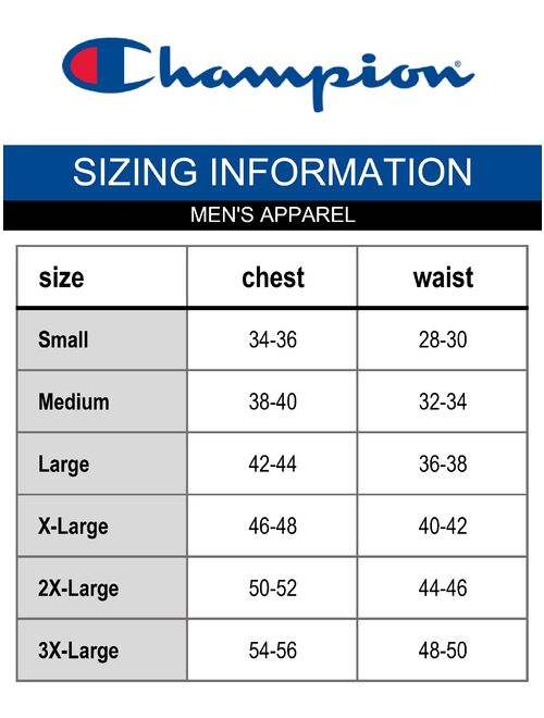 Champion Men's Powerblend Fleece Open Bottom Pants, up to Size 4XL