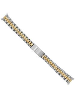 13mm Jubilee Watch Band Bracelet Compatible with Lady Rolex 6900 6917 69173 179173 Two Tone