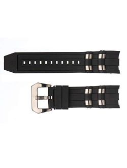 Vicdason for Invicta Pro Diver Watch Bands with Metal Inserts and Buckle Replacement Strap - Rubber Silicone Invicta Watch Strap
