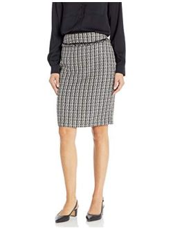 Women's Boucle Piped Skirt