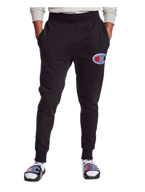 Champion Men's Loose-Fit Chenille Logo Appliqué Jogger Pants