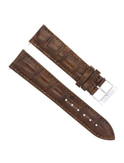 22mm Genuine Leather Watch Band Strap Compatible with Citizen Eco Drive Watch Light Brown