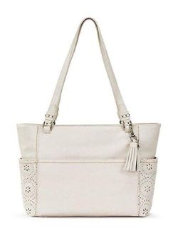 Sequoia Perforated Leather Tote Stone