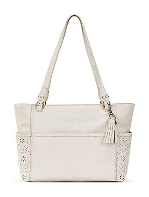 The Sak Sequoia Perforated Leather Tote Stone