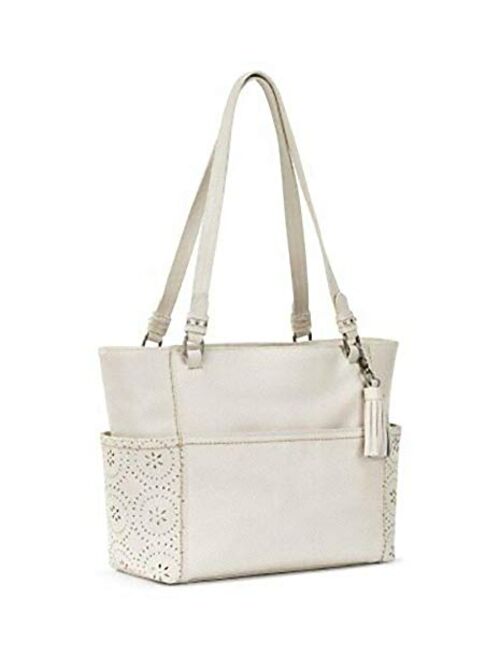 The Sak Sequoia Perforated Leather Tote Stone