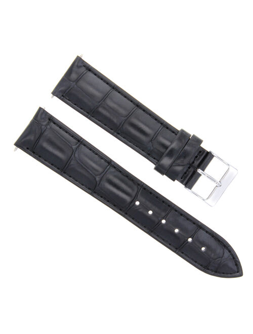 18MM ITALIAN LEATHER WATCH BAND STRAP FOR MENS MOVADO WATCH BRACELET BLACK