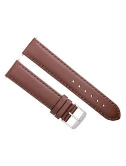 18MM LEATHER SMOOTH WATCH STRAP BAND FOR MEN ROLEX  LIGHT BROWN #4