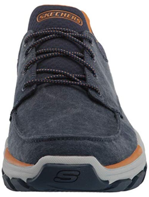 Skechers USA Men's Respected-Loleto Moc Toe Bungee Lace Shoes