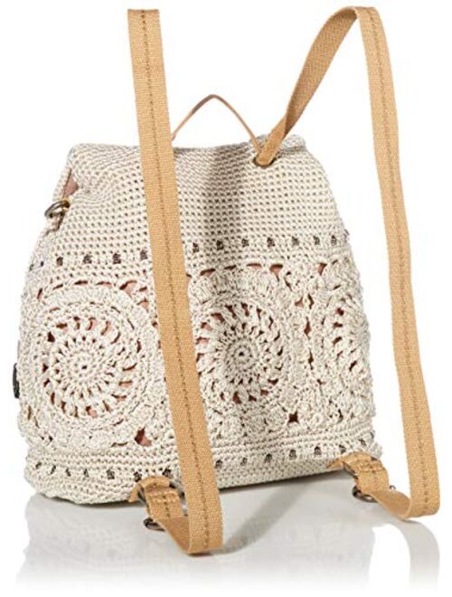 The Sak Women's Sayulita Crochet Backpack, Natural Medallion, One Size US