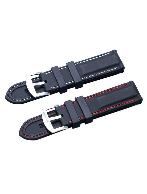 Silicone Watch Band Wristwatch Strap 22mm 24mm Watches Bracelet Accessories Men Watchbands