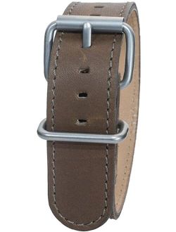 Bertucci DX3 B-9 Montanaro Survival Leather Olive Brown 22mm Watch Band By Brand BERTUCCI