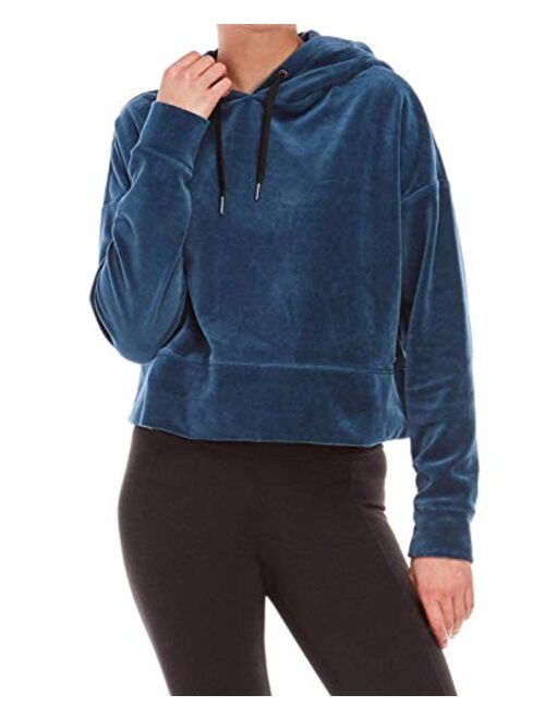 Calvin Klein Performance Womens Velour Cropped Sweatshirt