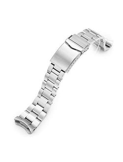 22mm Super-O Boyer Metal Watch Band Compatible with Seiko 5 5KX SRPD51 SRPD71 SRPE83