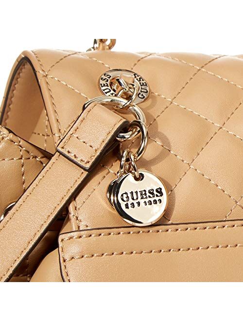 GUESS womens Illy Backpack, Beige, One Size US