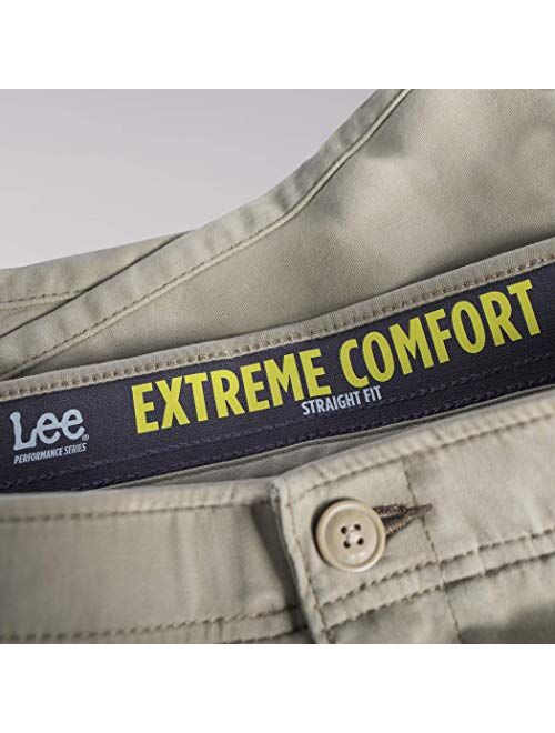 Lee Men's Big-Tall Performance Series Extreme Comfort Khaki Pant, Pebble, 40W x 36L