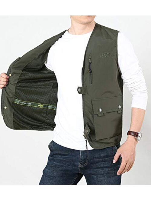 Gihuo Men's Casual Lightweight Utility Work Fishing Safari Travel Vest