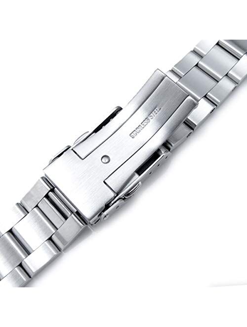 MiLTAT 22mm Watch Band for Seiko SKX007 SKX011 SKX171, Super-O Screw-Link, 20mm Clasp Size