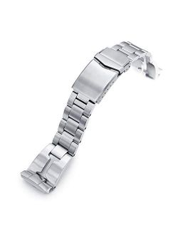 MiLTAT 22mm Watch Band for Seiko Turtle SRP773 SRP775 SRPA21, Retro Razor Screw-Link