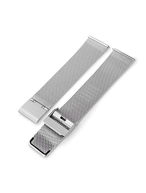 20mm Quick Release Classic Superfine Mesh Milanese Watch Band Polished