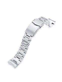 20mm Super-O Boyer Watch Bracelet for Seiko Baby MM 200, Brushed V-Clasp