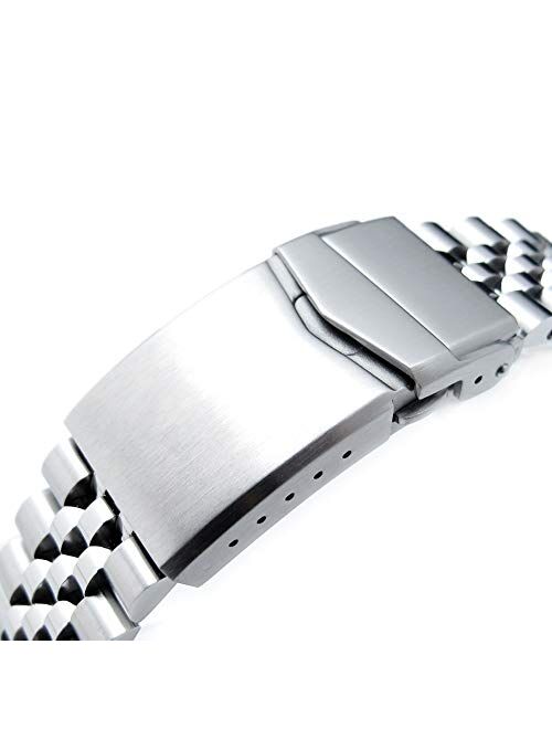 20mm Metal Watch Band Compatible with Seiko SPB143, Super-J Louis Brushed V-Clasp