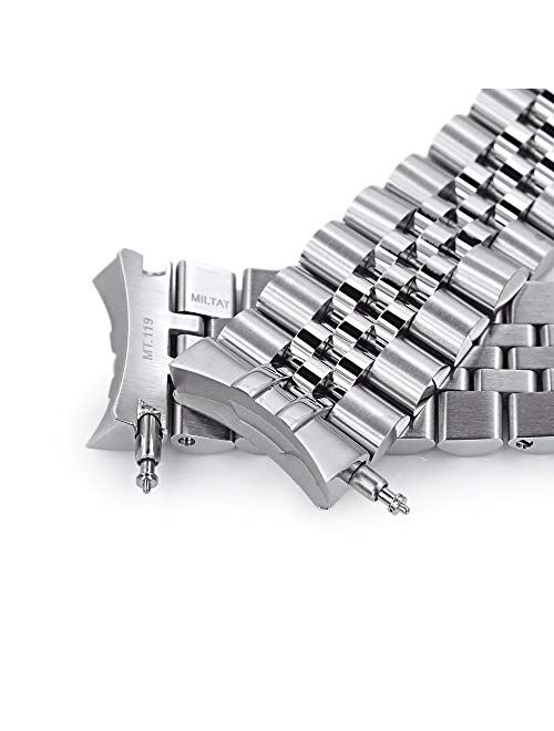 20mm Metal Watch Band Compatible with Seiko 5 40mm Models SRPE51 SRPE61, Brushed Super-J Louis