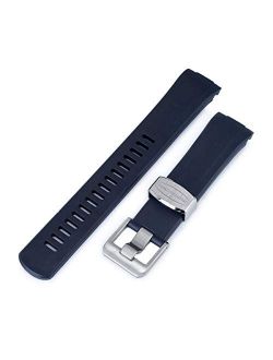 Crafter Blue 22mm Blue Rubber Watch Band for Seiko Turtle SRP773 SRPE05 SRP779 SRPA21