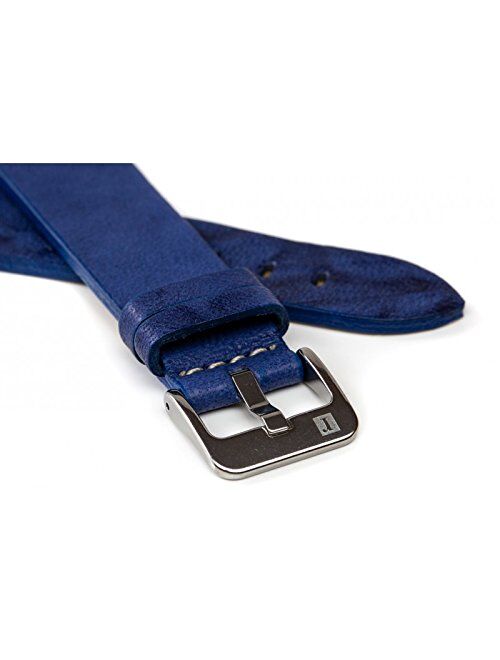 ColaReb 20mm Matera Blue Sheepskin Leather Watch Strap