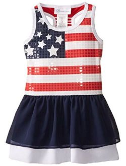 Little Girls' Spangle American Flag Dress