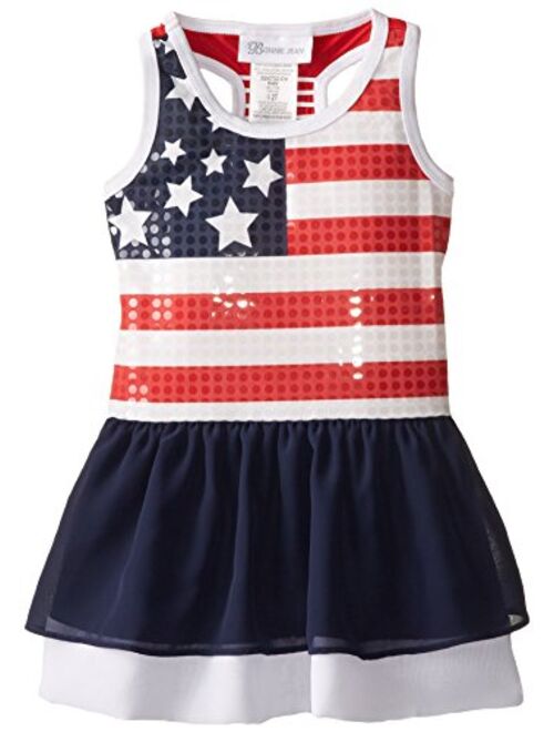 Bonnie Jean Little Girls' Spangle American Flag Dress