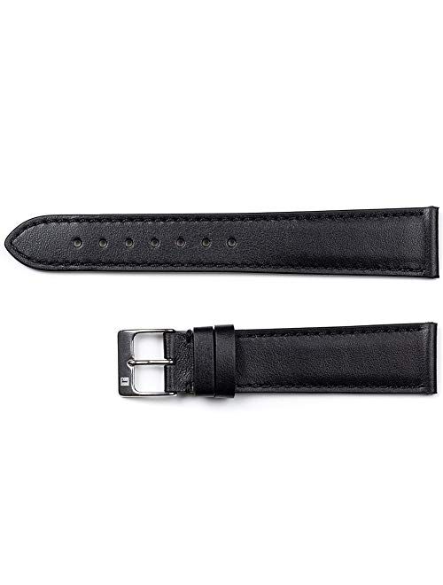 ColaReb 18mm Torino Black Full Grain Leather Watch Strap
