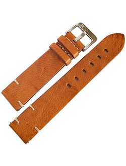 ColaReb 20mm Matera Brown Quick Release Sheepskin Leather Watch Strap