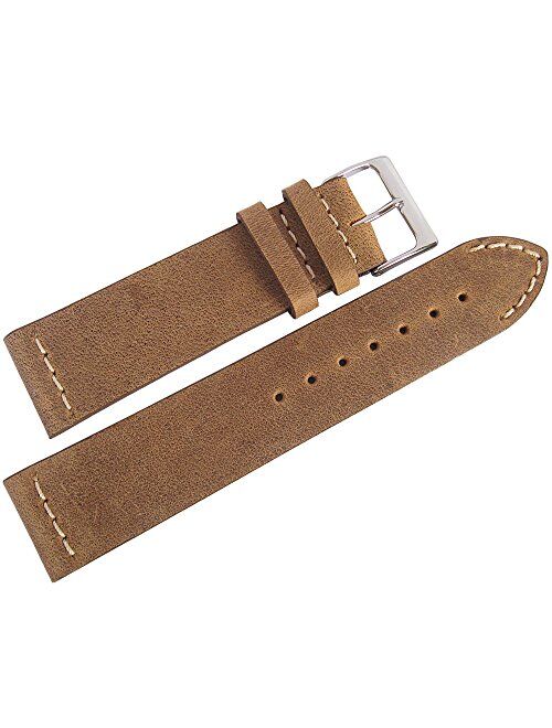 ColaReb 20mm Short Venezia Rust Brown Leather Watch Strap