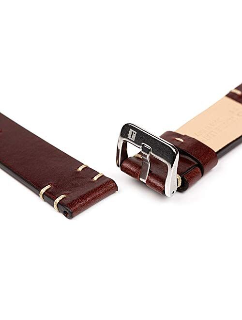 ColaReb 20mm Siracusa Brown Leather Watch Strap